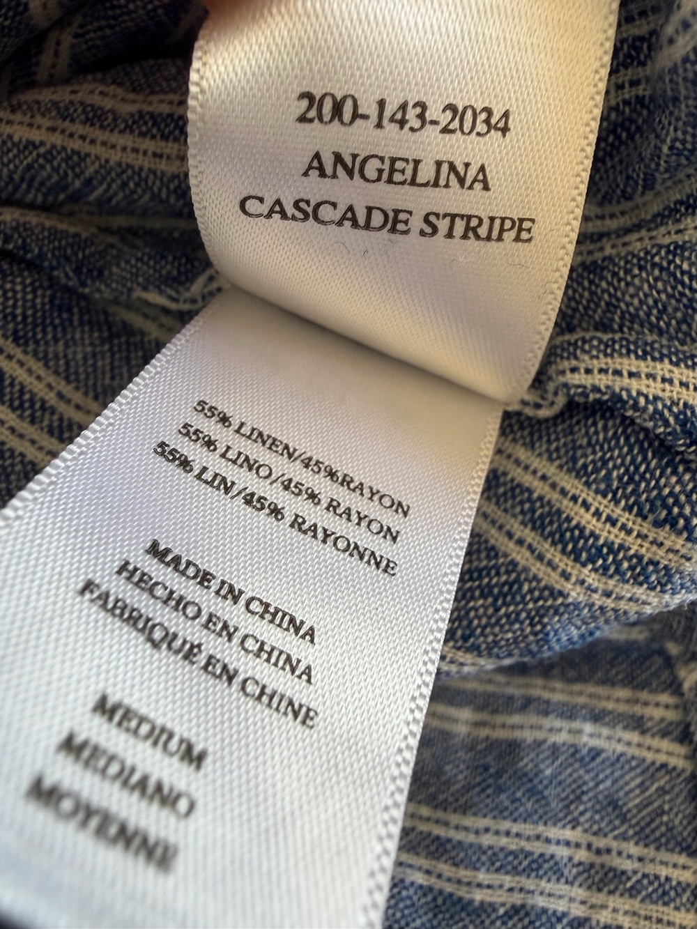Rails Angelina Smocked Waist Minidress In Cascade Stripe M - Picture 5 of 6